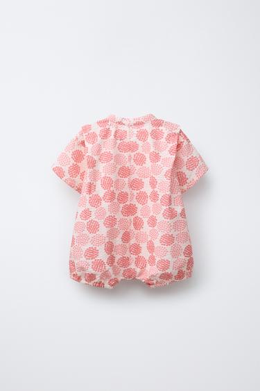 1-9 MOIS/ BARBOTEUSE KIMONO IMPRIMÉE FLEURS - Écru de Zara - Image 1