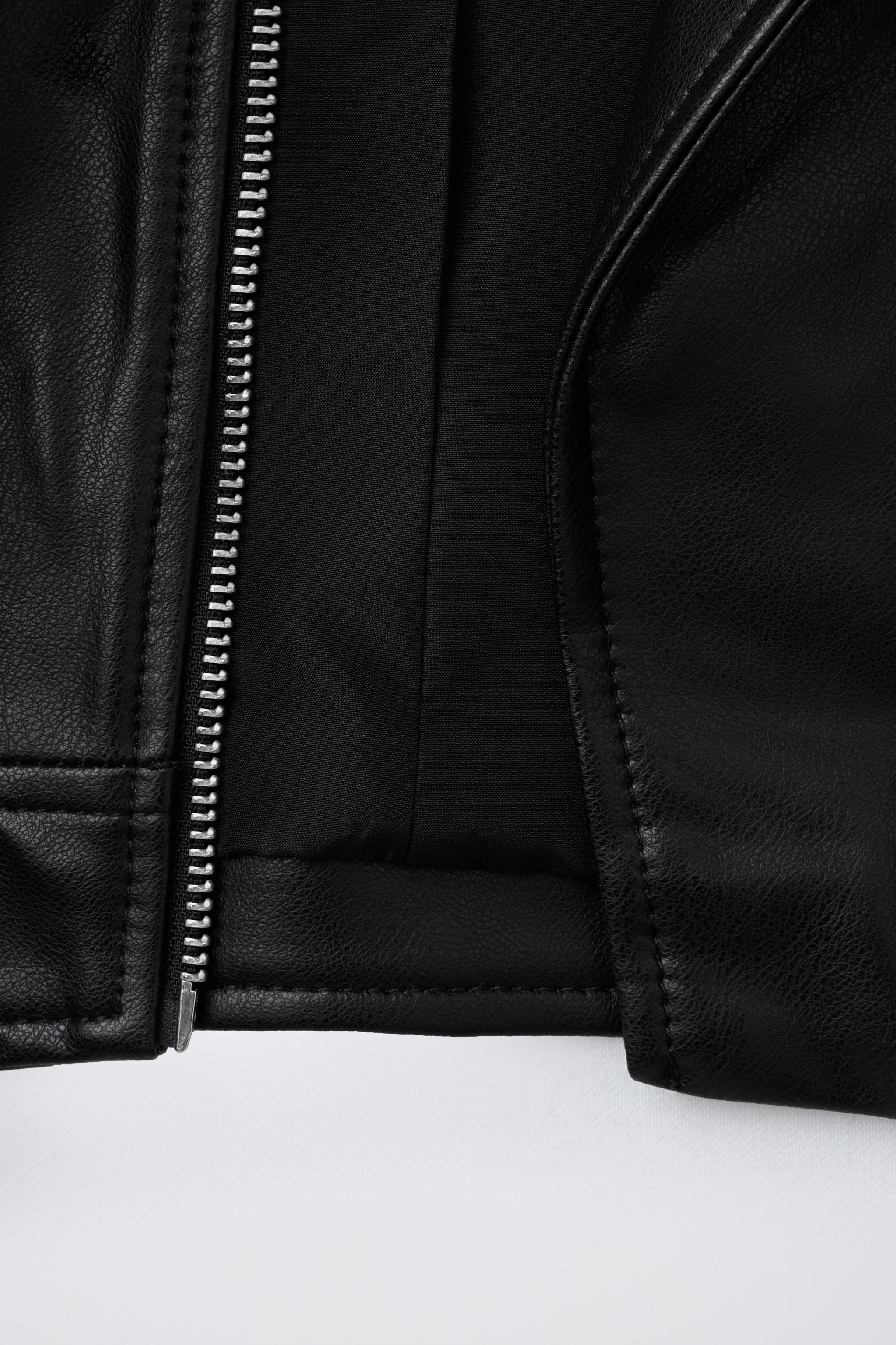 BLOUSON DE MOTARD MATIÈRE SYNTHÉTIQUE