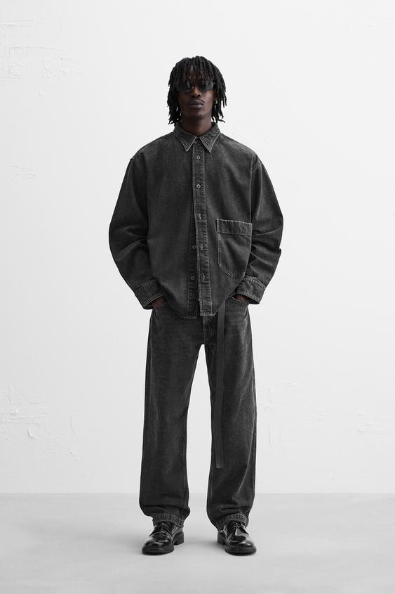 BAGGY FIT デニムパンツ - ブラック | ZARA Japan / 日本