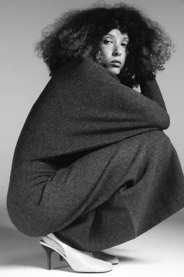 V-NECK KNIT MIDI DRESS - Grey by Zara