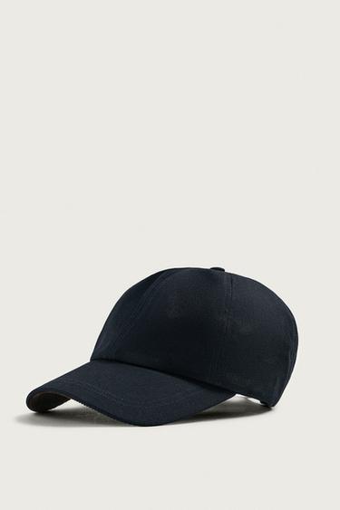 CONTRASTING CORDUROY CAP - Dark navy by Zara