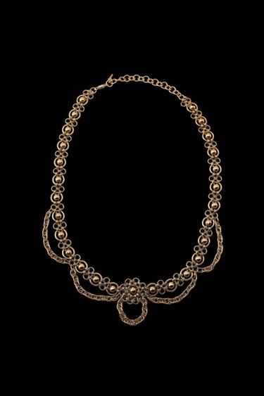 METALLGÜRTEL MIT BLUMEN - Roségold von Zara - Bild 0