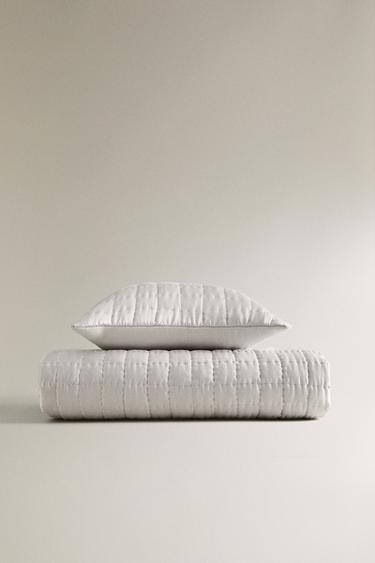 SILK COTTON QUILT - Light grey by Zara