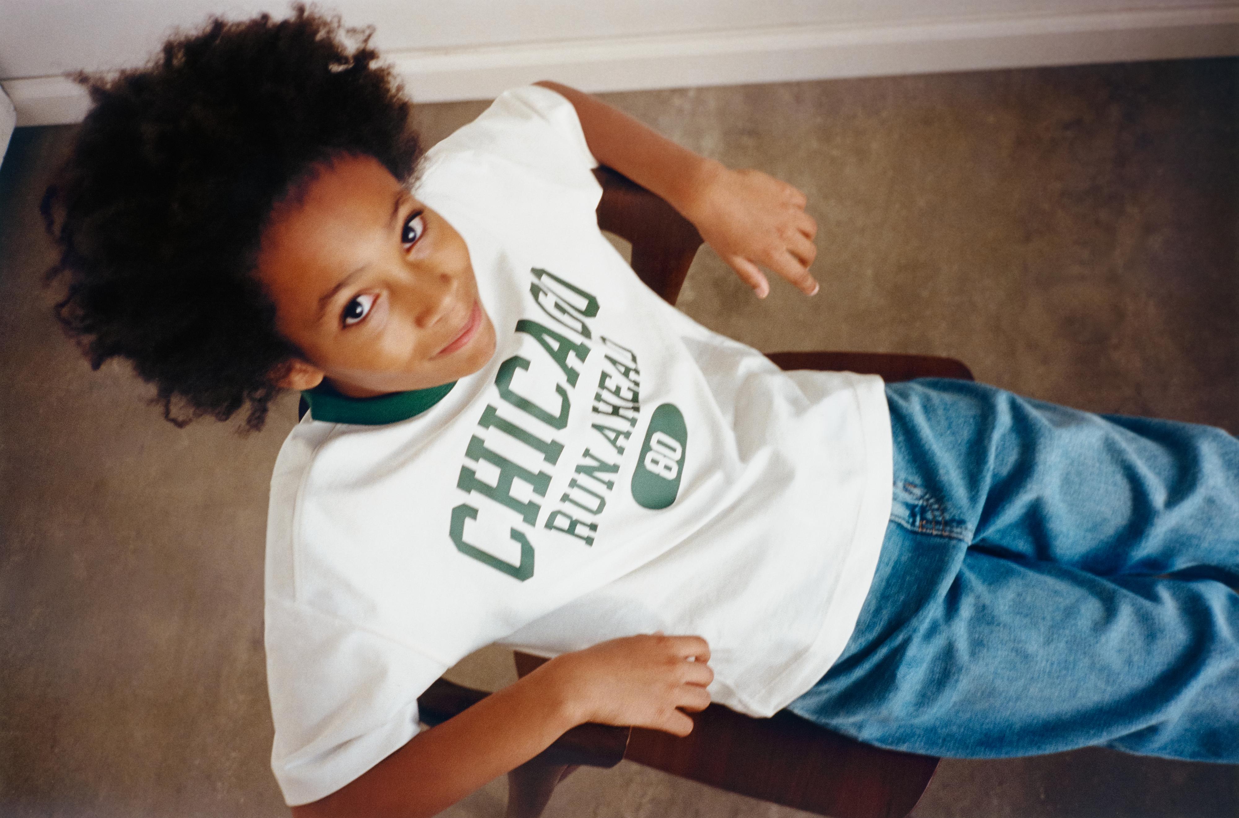 CONTRAST PRINT T-SHIRT — White