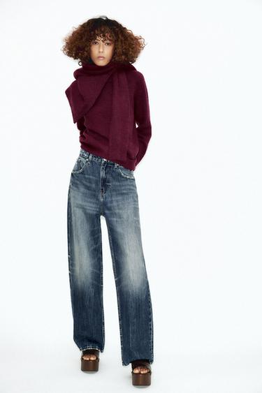 PLAIN KNIT SWEATER - Pink by Zara