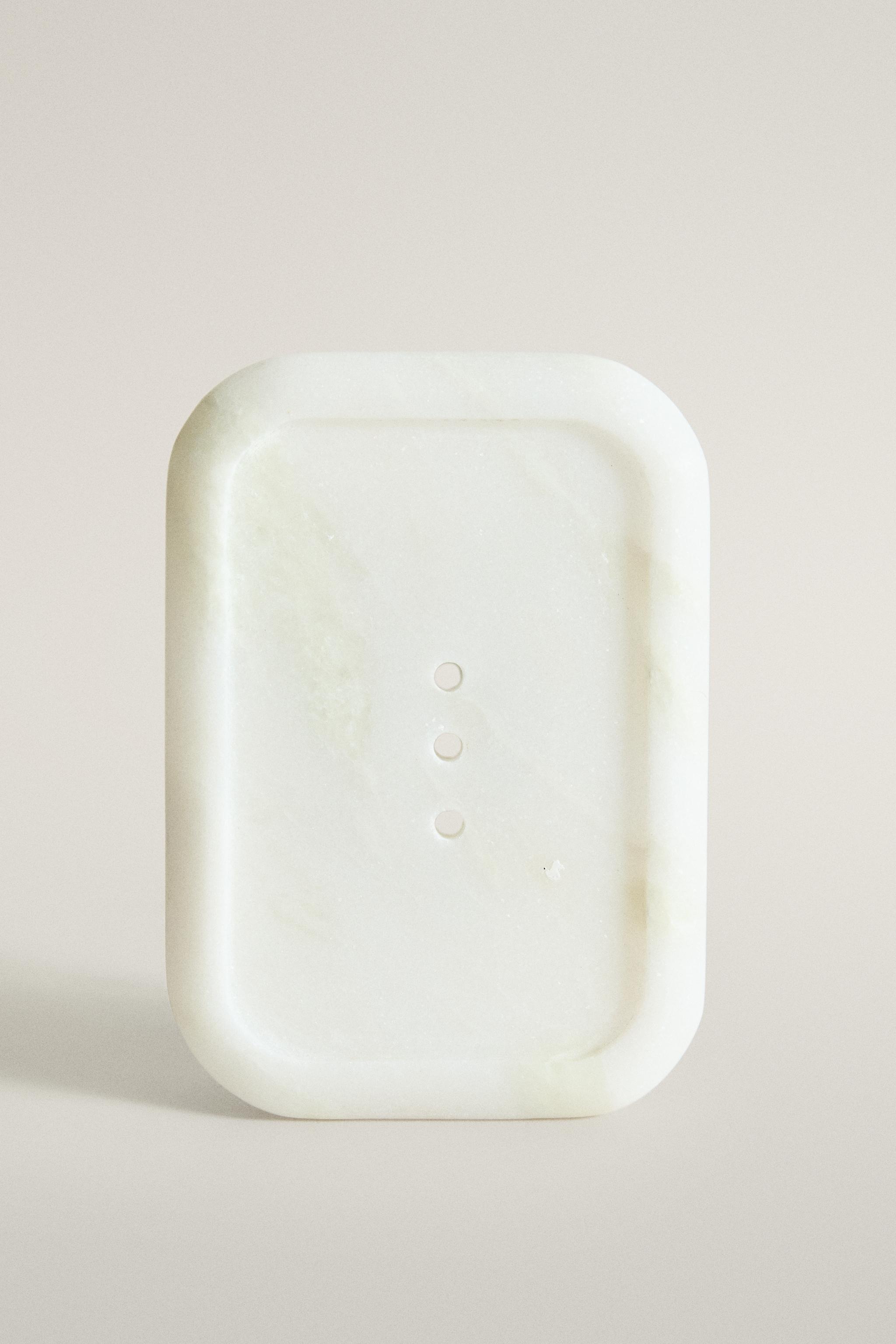 WHITE MARBLE BATHROOM SOAP DISH