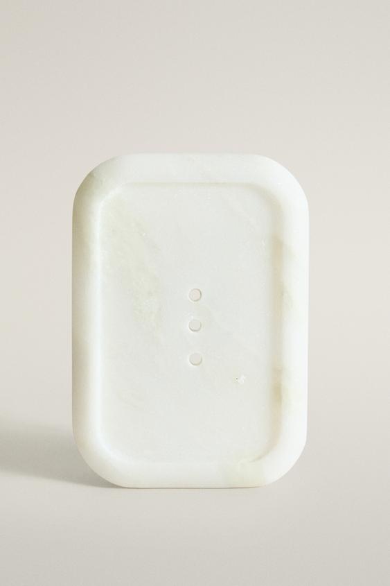SABONETEIRA DE BANHEIRO DE MÁRMORE BRANCO - branco da Zara - Imagem 0