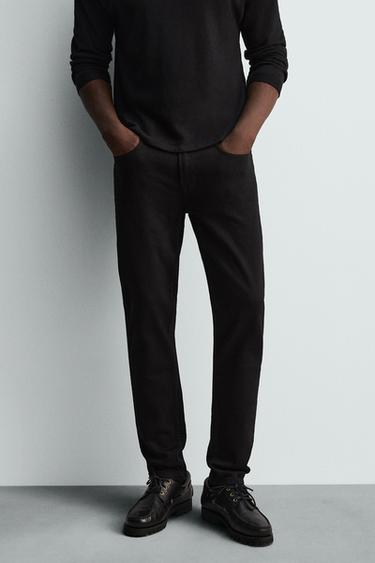 SLIM FIT JEANS - Black by Zara