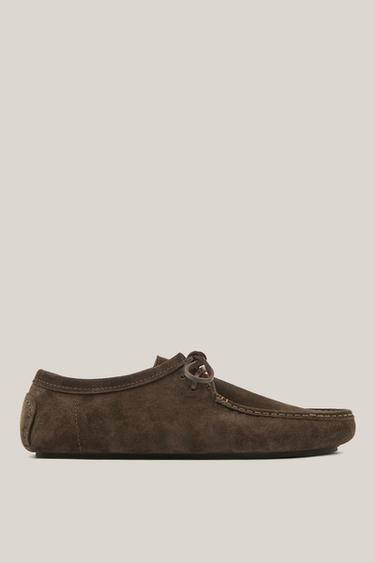 Zara Soft split leather shoes - Limited Edition - Brown