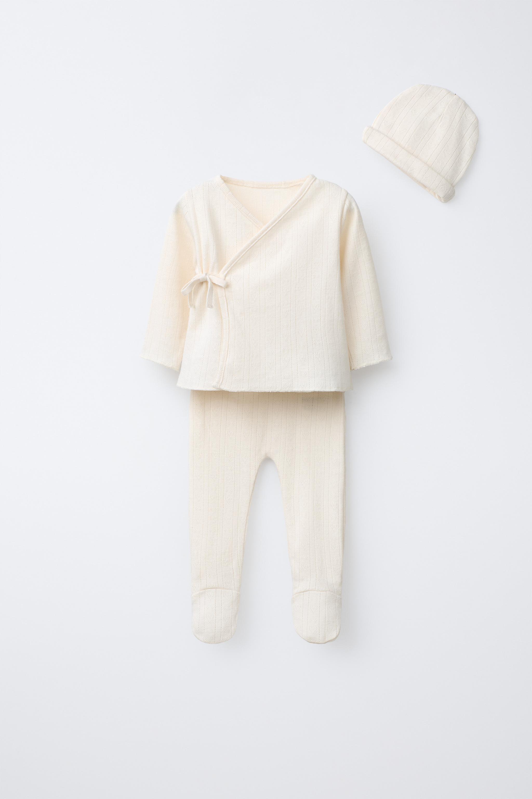 POINTELLE HEART LAYETTE SET AND POUCH