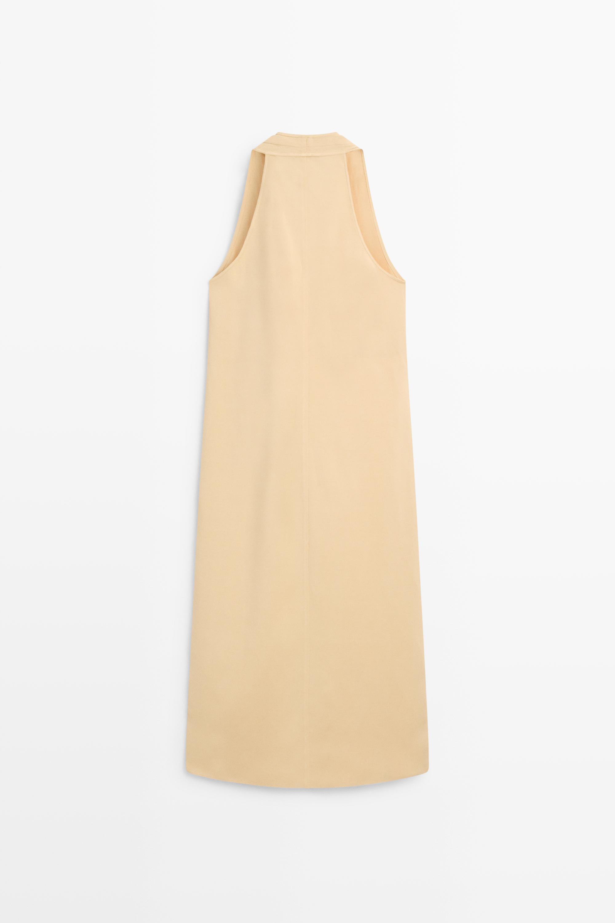 Midi dress with button detail