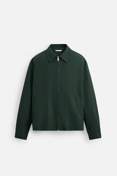 COTTON JACKET - Green by Zara - Image 7