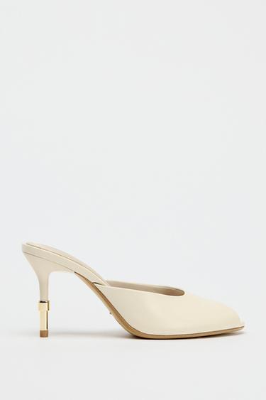 MULE SANDALS - Ecru White by Zara - Image 0