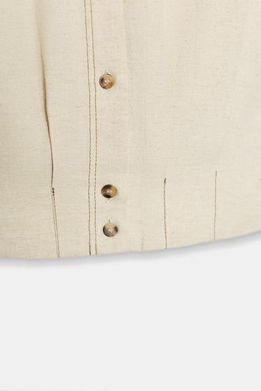 TOP SANS MANCHES EN LIN - Beige clair de Zara - Image 6