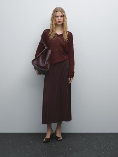 Zara Long pleated flared skirt - various