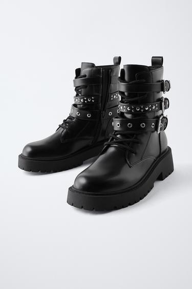 TRIPLE BUCKLE ANKLE BOOTS - Black by Zara - Image 2