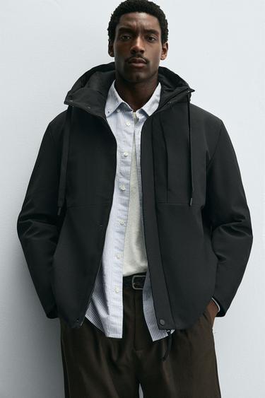 TECHNICAL HOODED JACKET - Black by Zara - Image 5