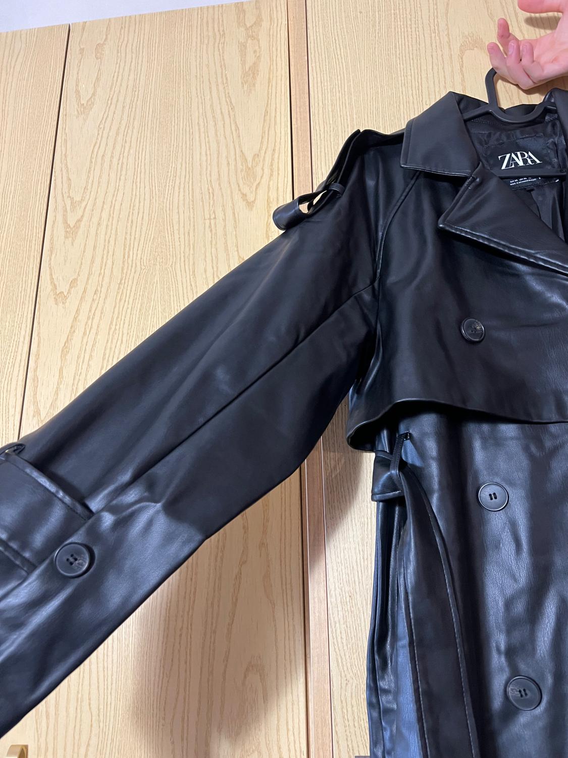 OVERSIZE LEATHER EFFECT TRENCH COAT - Image 10