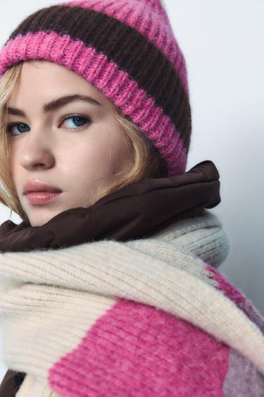 RIBBED BEANIE - Ecru by Zara - Image 1