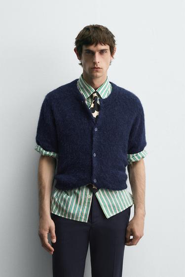 STRICKJACKE MIT TEXTUR HARRY LAMBERT FOR ZARA X DISNEY - Marineblau von Zara