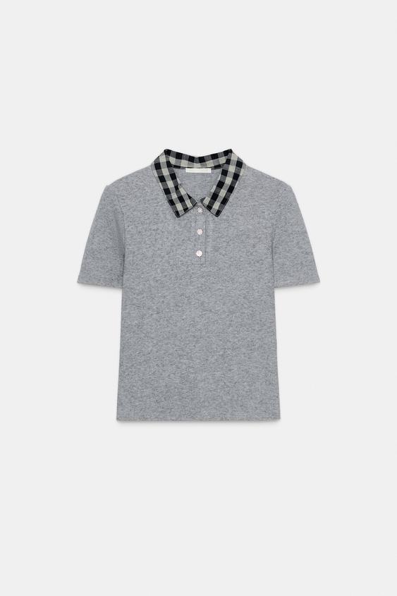 CONTRASTING POLO JUMPER