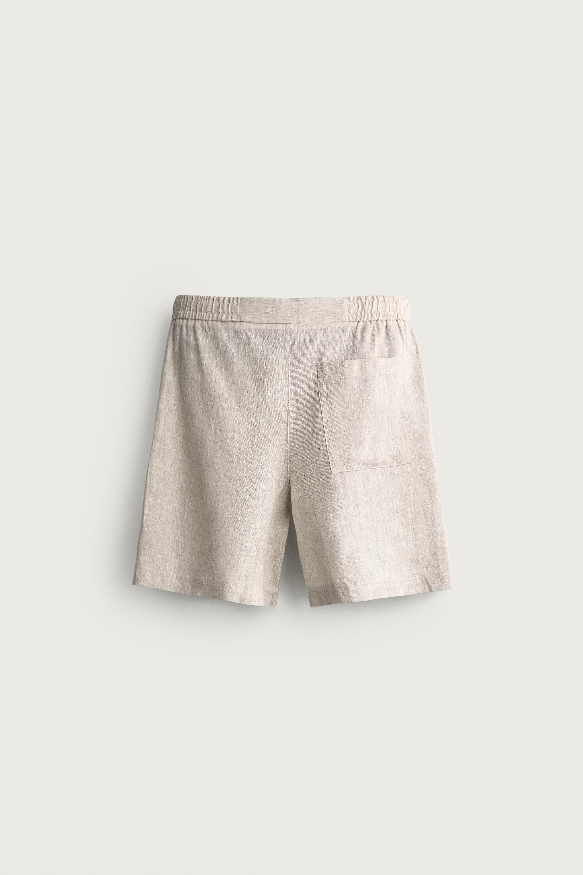 SHORT RELAXED FIT 100% LIN