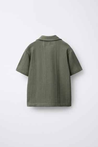 Zara TEXTURED SHIRT - Khaki
