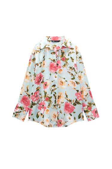 SATIN FLORAL SHIRT