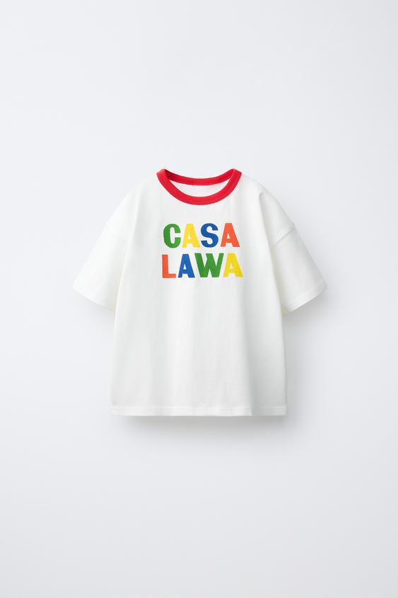 CASA LAWA X ZARA KIDS LOGO PRINT T-SHIRT - White by Zara - Image 0