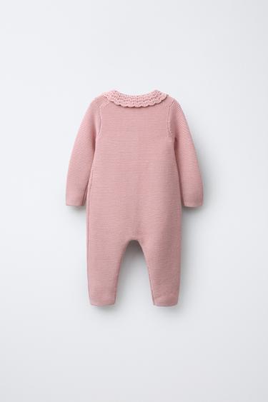 CROCHET KNIT LINKS JUMPSUIT - Mid-pink by Zara - Image 1