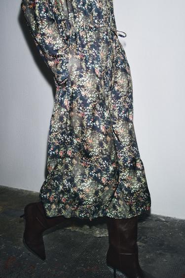 ZW COLLECTION FLORAL PRINT DRESS - Multicoloured by Zara - Image 3