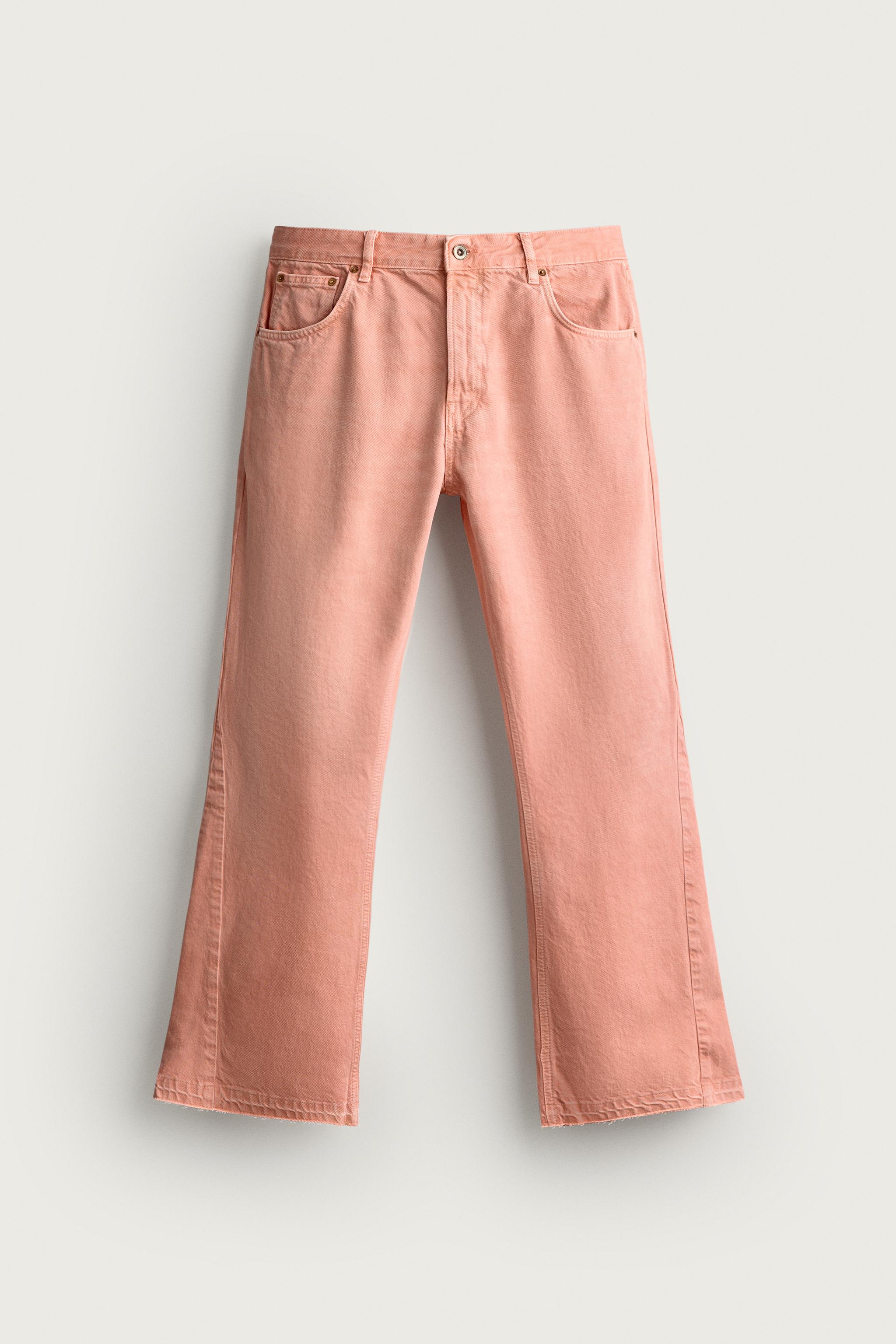 FLARE FIT JEANS — Pink