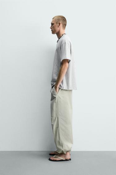 CONTRAST PRINTED SLOGAN T-SHIRT - Grey marl by Zara - Image 3