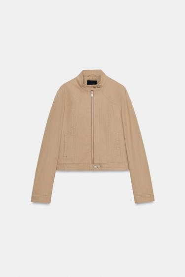 VESTE EFFET DÉLAVÉ - Marron clair de Zara - Image 4