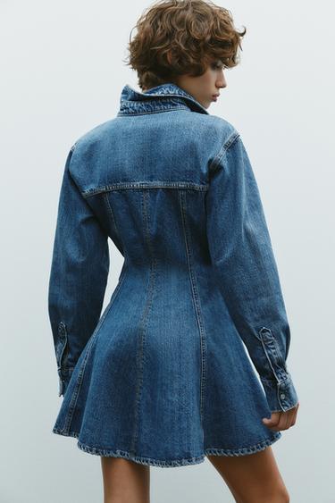 TRF DENIM MINI DRESS - Blue by Zara