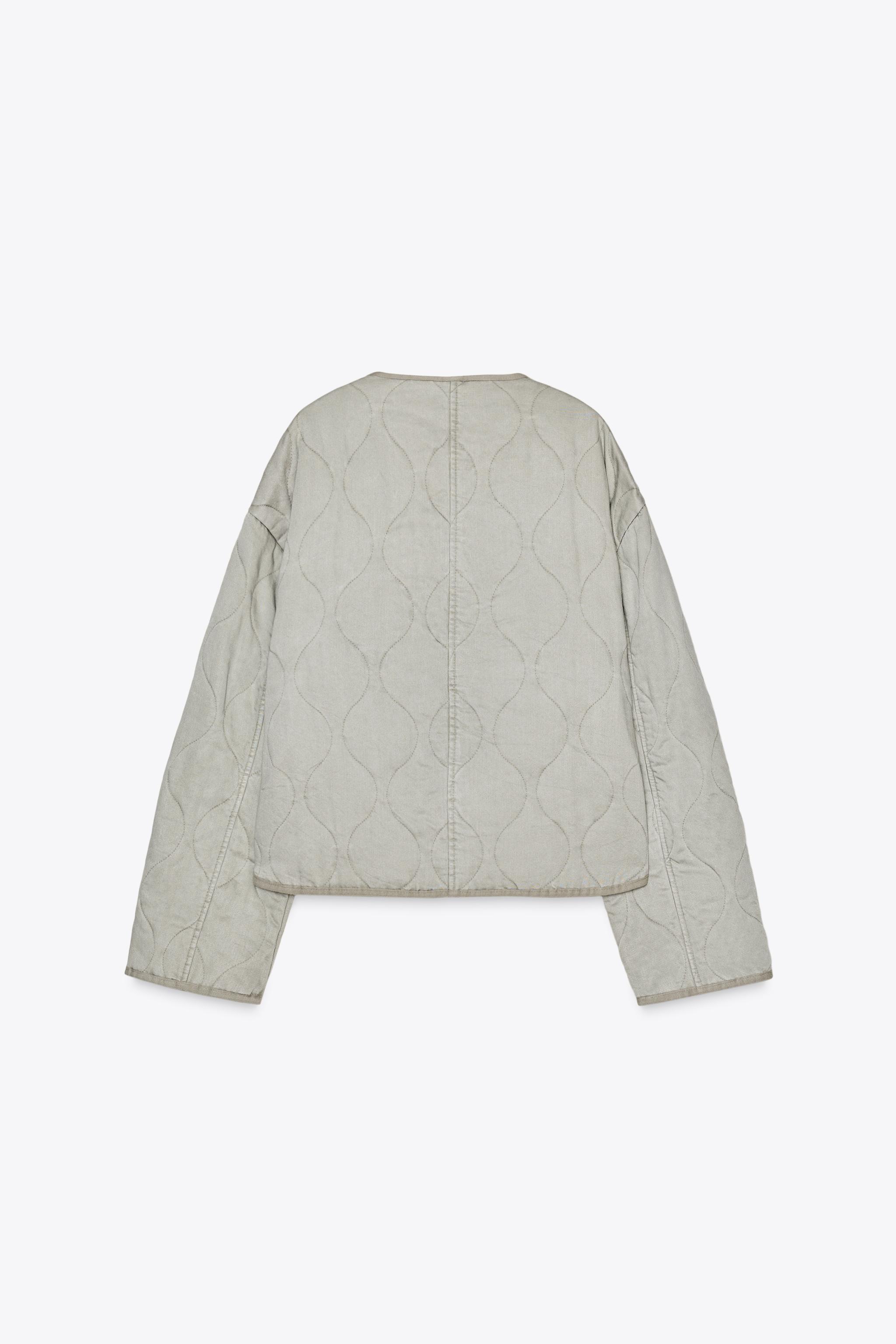 WASHED-EFFECT QUILTED JACKET - Washed green | ZARA United States
