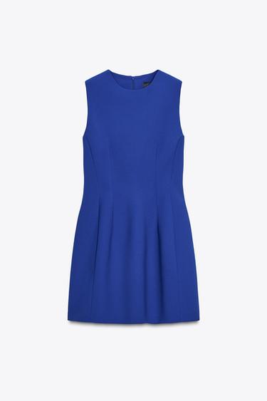 ZW COLLECTION SHORT VOLUMINOUS DRESS - Electric blue by Zara