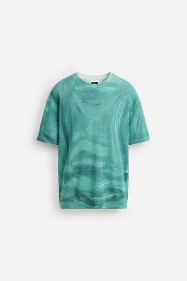 GRAPHIC PRINT KNIT T-SHIRT © OTIS KWAME KYE QUAICOE - Blue by Zara - Image 6