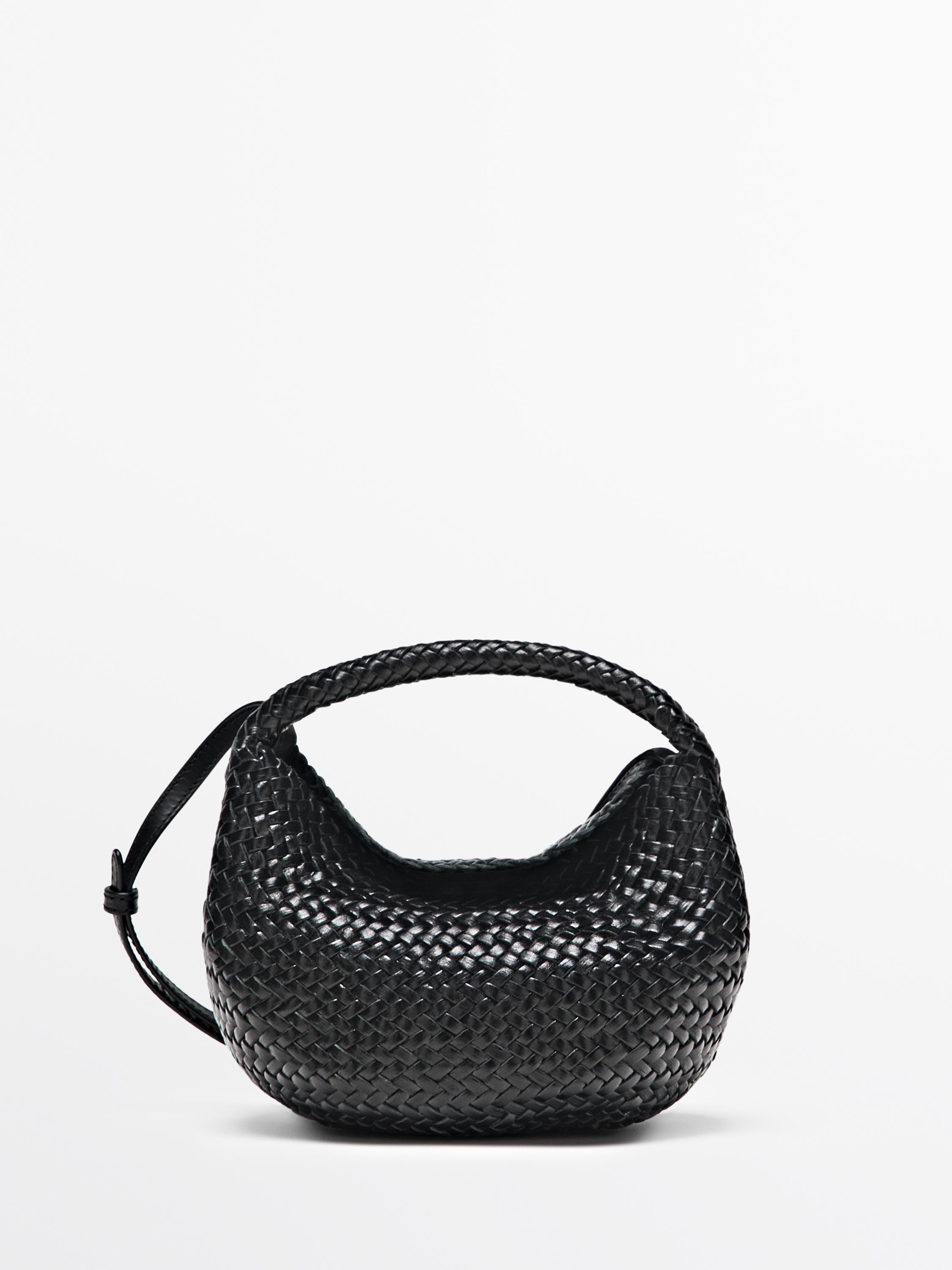 Nappa leather braided mini bag
