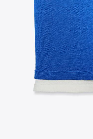 JUPE MIDI EN MAILLE DOUBLE ÉPAISSEUR - Bleu roi de Zara - Image 5