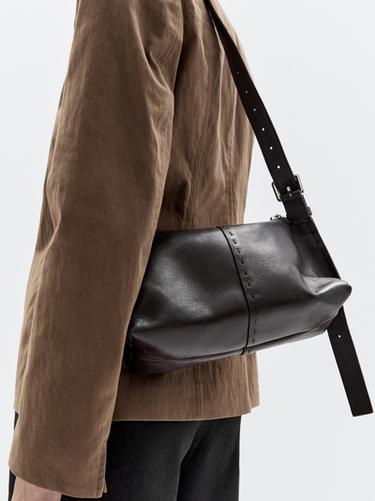 Bolso mini bandolera piel napa - Marrón de Zara - Imagen 0