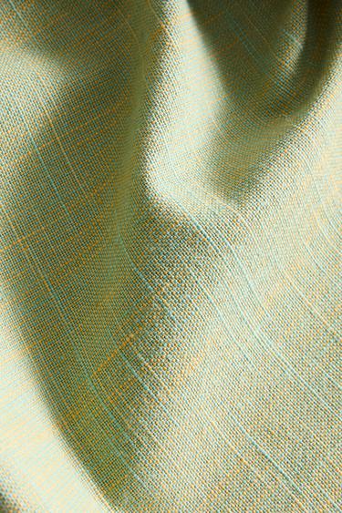 COTTON TABLECLOTH WITH CONTRAST EDGE - Green by Zara - Image 3