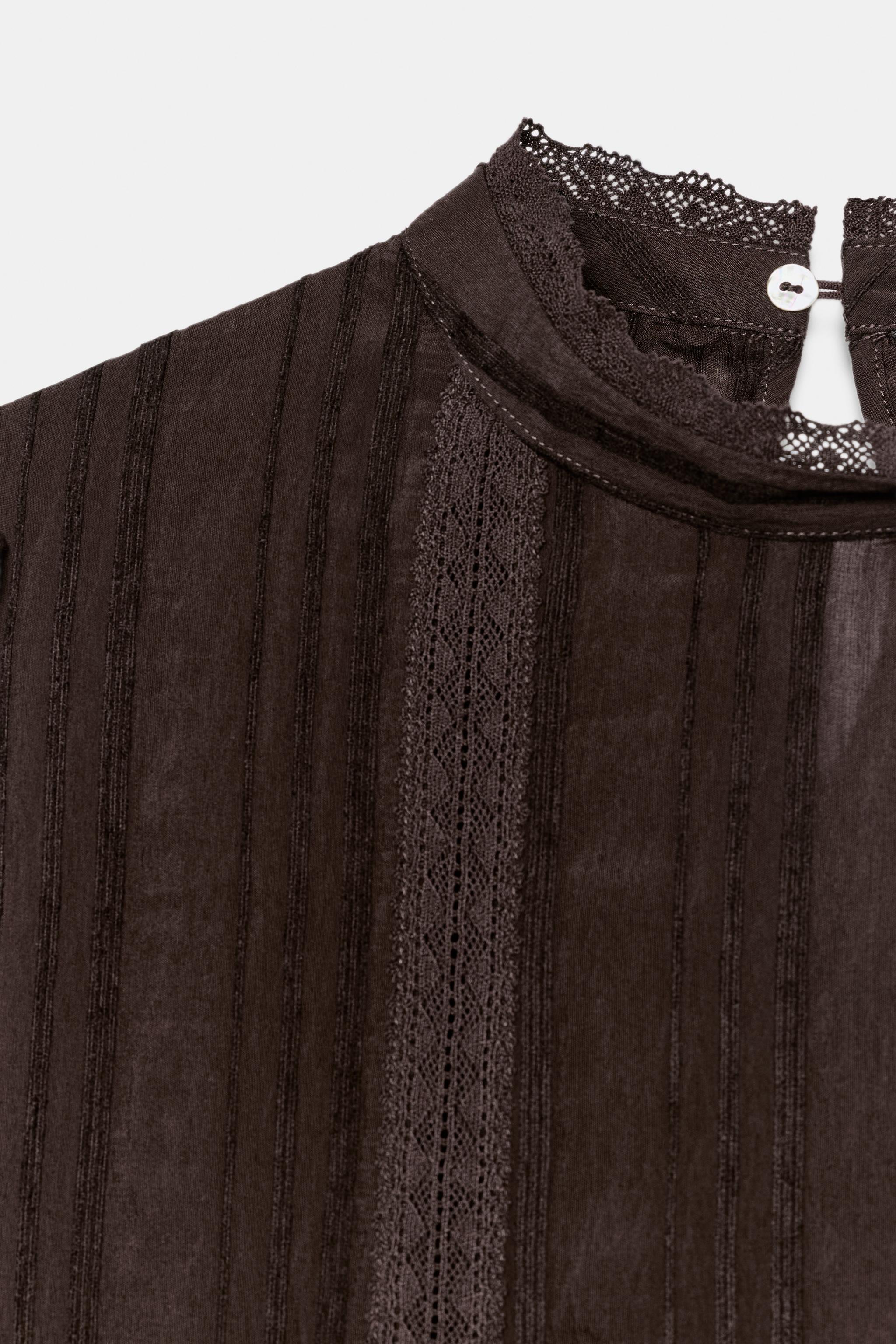 Zara ROMANTIC LACE SHIRT — фото 7