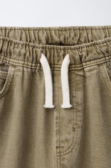 RELAXED FIT BAGGY TROUSERS - camel by Zara - Image 2
