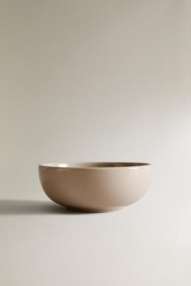 STONEWARE BOWL - Taupe grey by Zara