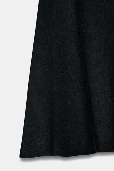 KNIT FLARED MIDI SKIRT - Black by Zara - Image 6