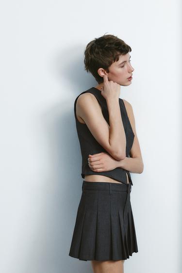 КОСТЮМНЫЙ ЖИЛЕТ — МЯГКИЙ СЕРЫЙ от Zara