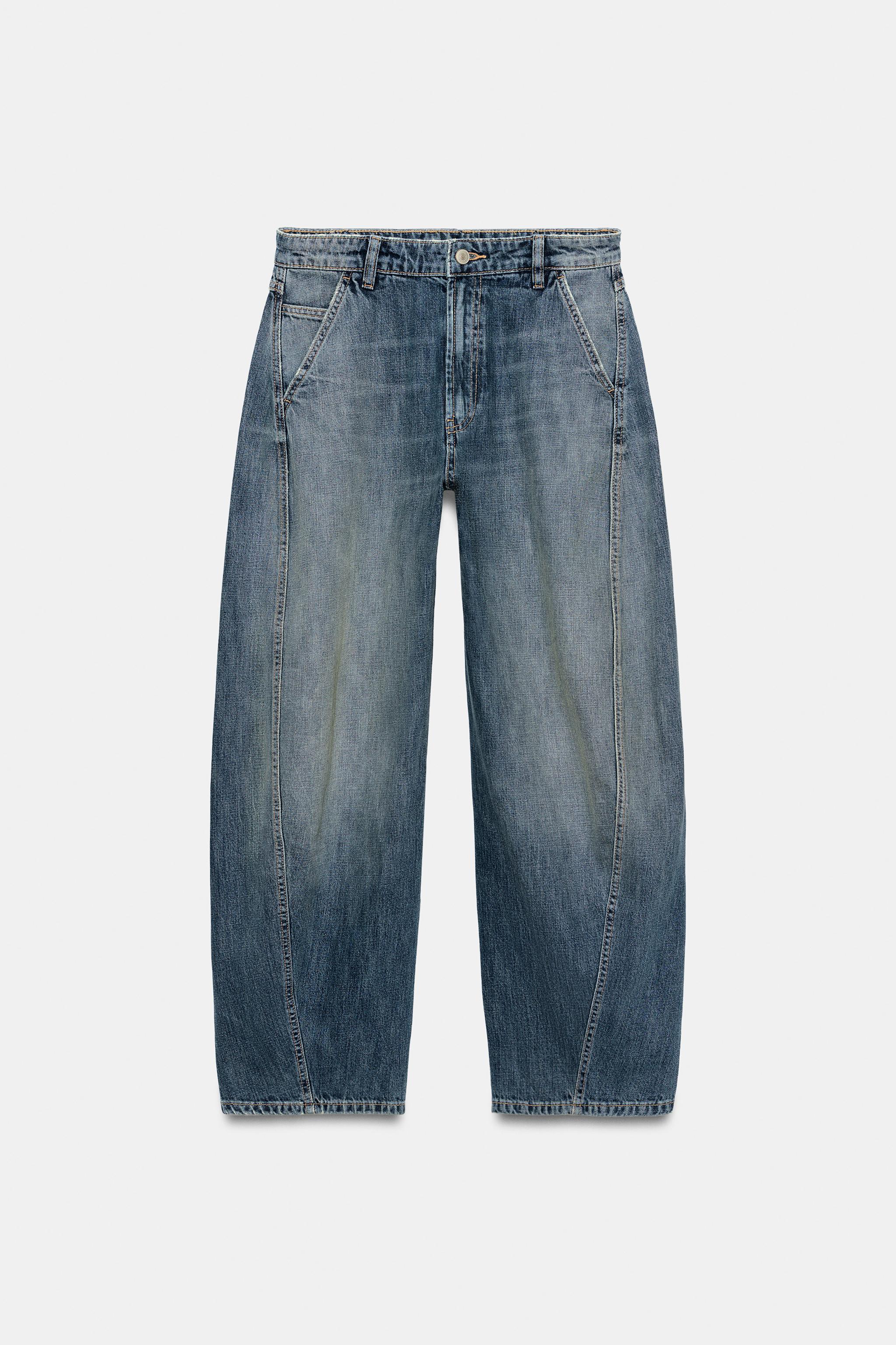 TRF MID-RISE BARREL CHINO JEANS