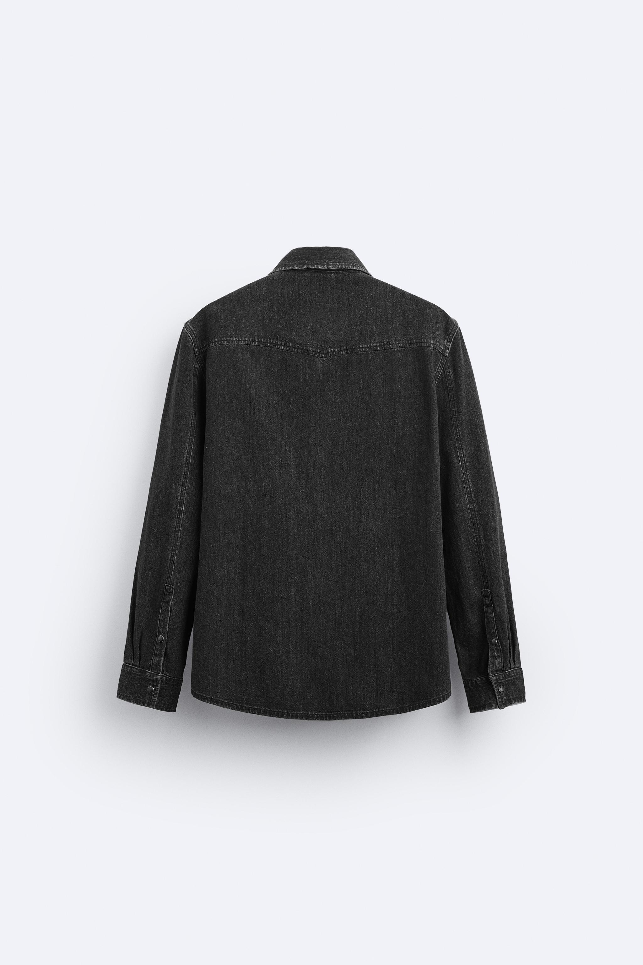 Zara black hotsell denim shirt