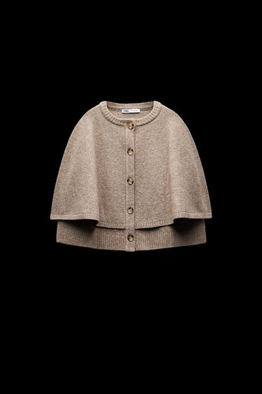 CHAQUETA CAPA PUNTO - Visón de Zara - Imagen 0